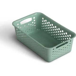 Pro Home Aufbewahrungskorb 2L mit Griffen 25 x 16 x 8 cm grün