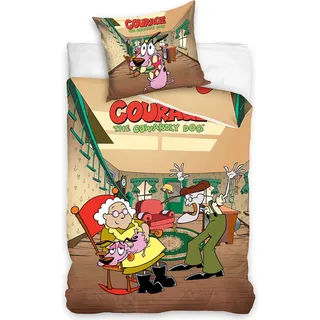 Cartoon Network Bettbezug Mut der feige Hund 140 x 200 cm - 70 x 90 cm - Baumwolle