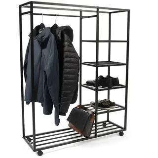 m2 Rollgarderobe Andorra Metall Schwarz