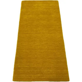 Uni Gold Gabbeh Teppich 100% Wolle Loom Handgefertigt 70x140 cm