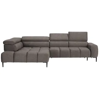 Welnova Ecksofa , Greige , Textil , Uni , Ottomane links, L-Form , 300x216 cm , Made in Eu , Typenauswahl, Stoffauswahl, seitenverkehrt erhältlich, Hocker erhältlich, Rücken echt , Wohnzimmer, Sofas & Couches, Wohnlandschaften, Ecksofas