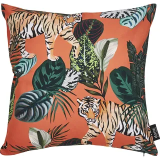 Done. "Panama Print Tiger", Beidseitig bedruckte Kissenhüle ohne Füllung, 1 Stück,