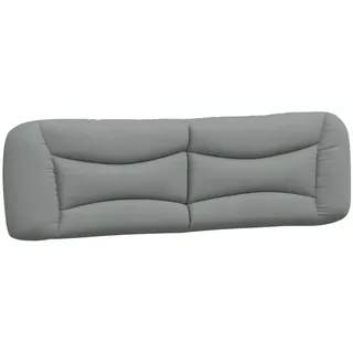 vidaXL Kopfteil-Kissen "Hvar" Hellgrau 180 cm Stoff - Grau