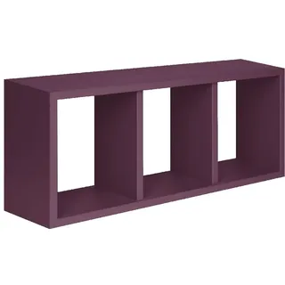 Homemania Tristano Wandregal – Wohnzimmer, Schlafzimmer, Büro, MDF, Violett, 70 x 30 x 15,5 cm