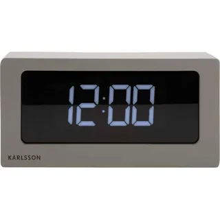 Karlsson - Tischuhr Boxed - Warmgrau - 25x7x12,5cm - Grau