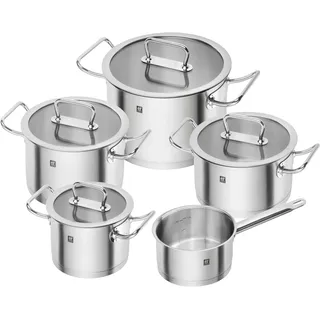 Zwilling Pro Topf-Set 5-tlg. Kochtopf + Bratentopf + Kasserolle + Glasdeckel