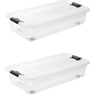 KEEEPER Aufbewahrungsbox Konrad 79,5 x 39,5 x 18 cm 2-tlg. transparent