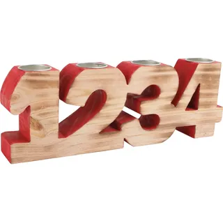 small foot gmbh & co. kg Kerzenhalter Advent Holz Mehrfarbig