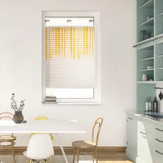 Lichtblick ORIGINAL Plissee Klemmfix, ohne Bohren, blickdicht, Flowing Honey - Gelb« blickdicht freihängend, gelb