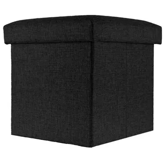 Intirilife Sitzhocker Faltbar 30/30/30 cm (Schwarz) , Textil , 30x30x30 cm , Wohnzimmer, Sessel, Hocker & Hockerbänke, Sitzwürfel