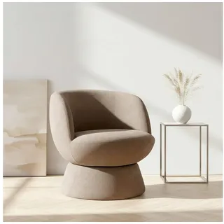 OTTO home Drehsessel ZAZZA feiner Struktur-Bezug 69 x 71 x 70,5 cm taupe drehbar