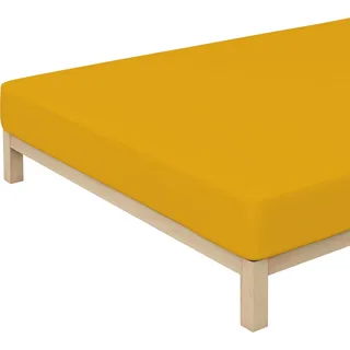 Premium Baumwolle 140 x 200 - 160 x 220 cm yellow deep