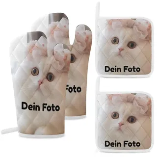 Witzige Ofenhandschuhe mit eigenem Motiv - Personalisierte Topflappen - Gestalten Sie jedes beliebige Bild oder Foto auf einem Backhandschuh Das perfekte lustige Geschenk (Foto)