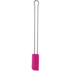 RÖSLE Teigschaber Pink Charity Edition, Hochwertiger Teigspachtel als Back- und Kochhelfer, strapazierfähiges Silikon, 26 cm, schmal, Edelstahl 18/10, -30°C bis +230°C, Spülmaschinengeeignet