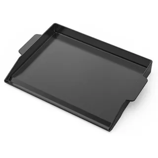 Onlyfire 58,5 × 40,5cm Grillplatte Gusseisen, Universal, mit Griffen, Matte Oberfläche, Schwarz, BBQ Plancha für Herd Holzkohlegrill Gasgrill