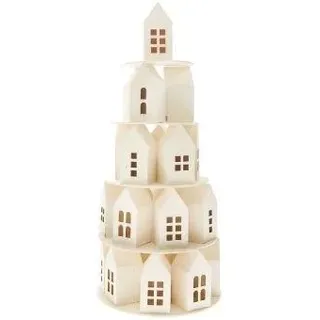 Adventskalender "Holz-Haus-Pyramide", 29 Teile,100%