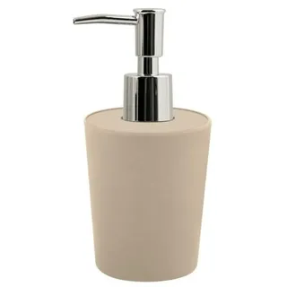 Spirella Seifenspender Takeo | mit Edelstahlpumpe | Flüssigseifen-Spender | Bambus | 200ml | Langliebig, Umweltfreundlich und Robust | Beige