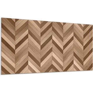 Fischgrätenmuster Aus Holz – Selbstklebende Fliesen – Wandverkleidung – Wandpaneel – PVC Fliesen – Vinylflisen – PCV Flisen – Selbstklebend – Wanddeko – 6 Stück 60 x 30 cm - Braun