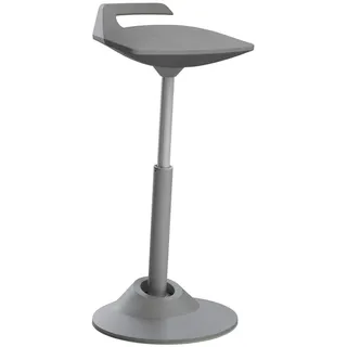 Aeris Bürohocker , Grau , Metall, Textil , Uni , Säule, rund , 38x51-84x38 cm , Made in Germany , Büromöbel, Bürostühle, Bürohocker