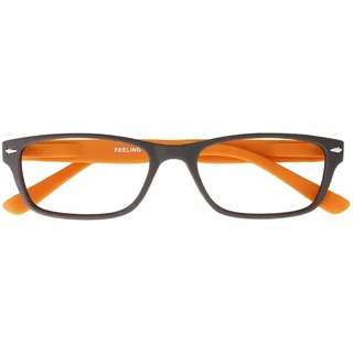I NEED YOU Lesebrille Feeling, +2.50 Dioptrien, braun-orange