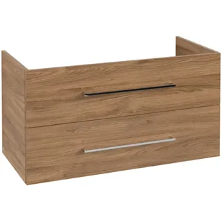 Villeroy & Boch Avento Waschtischunterschrank, 2 Auszüge, 980x514x484mm, Griff chrom Glanz, A89200RH, Farbe: Kansas Oak