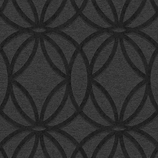 next Vliestapete Geometrisch Ornament , Grau , Papier, Kunststoff , Grafikmuster , Rechteckig , 52x1 cm , FSC Mix ,