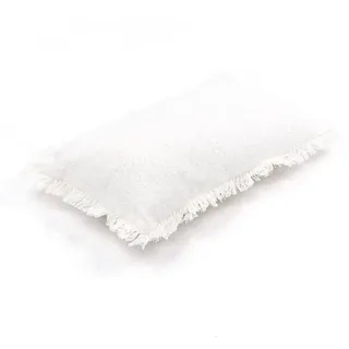 Zierkissen Boho 30/50 cm , Weiß , Naturmaterialen , 50x30 cm , Heimtextilien, Wohntextilien, Kissen, Zierkissen