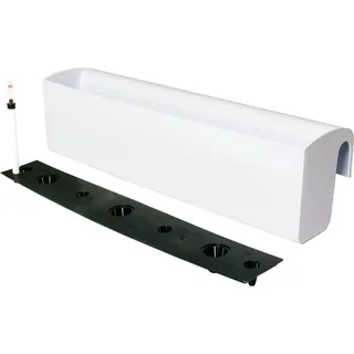 Vivanno Balkonkasten Balkona Classico mit Bewässerungssystem 80 cm Weiß
