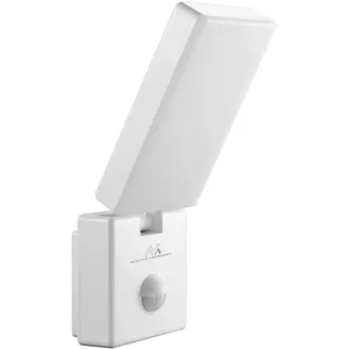 Maclean Brackets Maclean MCE516 LED Wandleuchte mit PIR Bewegungsmelder, Wandbeleuchtung Innen & Außen, Wandlampe, 10W, IP65 800lm, 4000K Neutralweiß, Erfassungsbereich: max. 9m (Weiß)