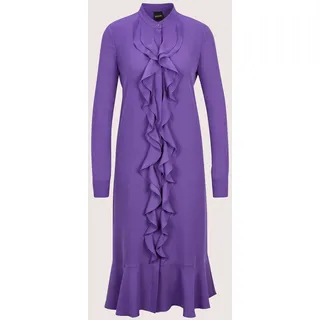 Sommerkleid MADELEINE "Kleid Elegantes Volant-Kleid mit Rundhals", Damen, Gr. 38, N-Gr, lila (lavendellila), Obermaterial: 100% Polyester PES., Modern, Kleider Sommerkleid, Eingearbeitete Taschen