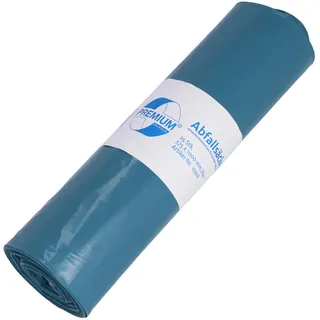 Deiss PREMIUM blau Typ 60, 70 Liter | Reiß- und durchstoßfeste Müllbeutel aus 100% Regenerat; geeignet für trockene und nasse Abfälle