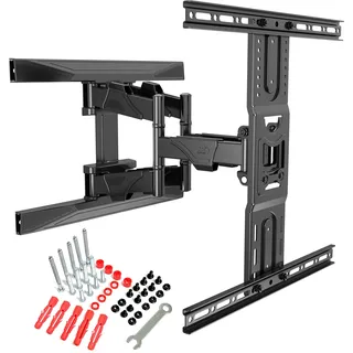 Ergosolid schwenkbar, robust, für Bildschirme von 45 bis 75 Zoll (11,9 cm), LED, LCD, TV-Halterung mit VESA max. 600 x 400 mm, bis 45,5 kg, TÜV GS Zertifikat, 2020-P6, schwarz