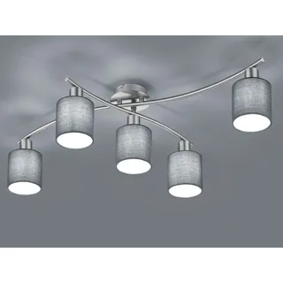 Trio Garda 5-flg. E14 44 cm grau/Metall