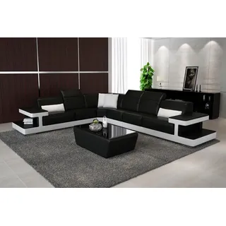 Ledersofa L-Form Couch Wohnlandschaft Ecksofa Garnitur Design Modern Sofa Sofas