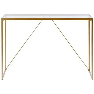 Livetastic Konsolentisch , Goldfarben, Transparent , Metall, Glas , 30x76x111 cm , Wohnzimmer, Wohnzimmertische, Konsolentische