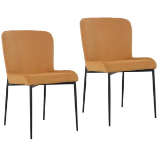 Svita Esszimmerstuhl Freddie Cordbezug senfgelb 2er Set