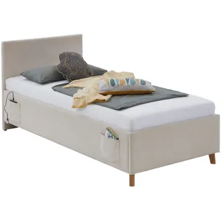 Meise Möbel Stylife Polsterbett wahlweise mit Bettkasten, Jugendbett inkl. USB-Anschluss, beige