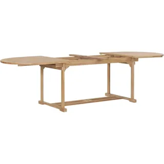 vidaXL Gartentisch 180-280 x 100 x 75 cm Braun