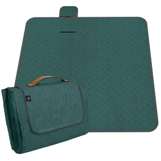 PERLETTI Picknickdecke Wasserdicht Faltbar Groß 200x200 - Outdoor Camping Decke mit Tragegurt - Stranddecke Strandmatte Washbar für Strand Park Festival Picknick (Blätter, 200x200 cm)