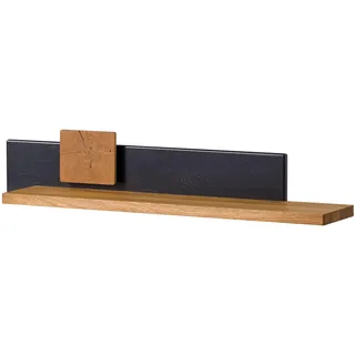 MASSIVMOEBEL24.DE Wandregal Wildeiche Natur lackiert/geölt KITZBÜHEL #123 | 110x20x20 cm (BxTxH) 7 kg Modern teilmontiert vollmassiv