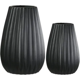 Gilde Vase 17 cm Schwarz