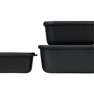 Mepal Cirqula rechteckig schwarz 0,75 l 3-teilig