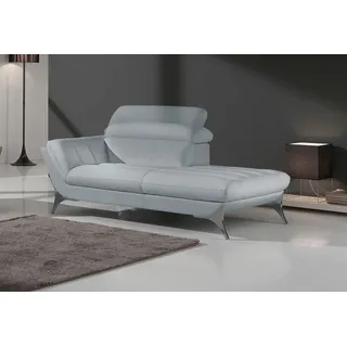 Egoitaliano Recamiere »Sueli, extravagantes Design und erstklassiger Sitzkomfort« Solitärmöbel, hochwertiger Lederbezug, inklusive Kopfteilverstellung, blau