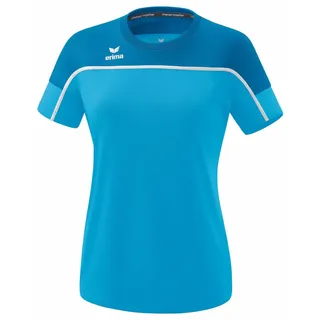 Erima Change T-Shirt Damen curacao/mykonos/weiß 44