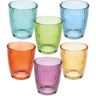 Tognana Porcellane Tognana Seoul, 6er-Pack Gläser 310 ml, Multicolor, Glas