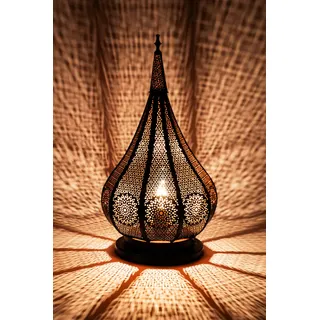 Marrakesch Orient & Mediterran Interior Orientalische Tischlampe Lampe Kais Schwarz