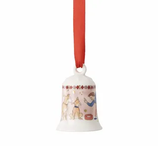 Hutschenreuther Mini-Anhänger Porzellan-Miniglocke Hunde 5 cm