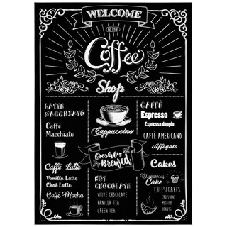 KOMAR Dekosticker »Coffeeshop«, 50 x 70 cm - Größe