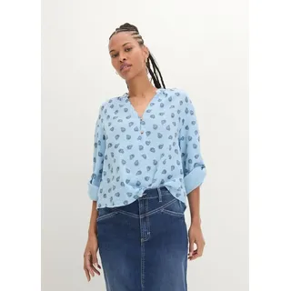 bonprix Oversize-Bluse aus luftigem Musselin Blau