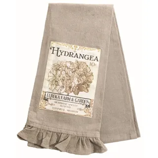 Heritage Lace Garden 18"x26" Gray Tea Towel Geschirrtuch, Vintage-Stil, 45,7 x 66 cm, Grau, Baumwolle, 18" x 26"